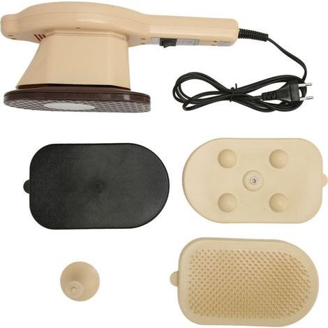 Portable electric massager with 3 massage heads, percussive body heating in an iron shape for the back, arms, legs, waist, and buttocks, EU plug, 220V (1/5)