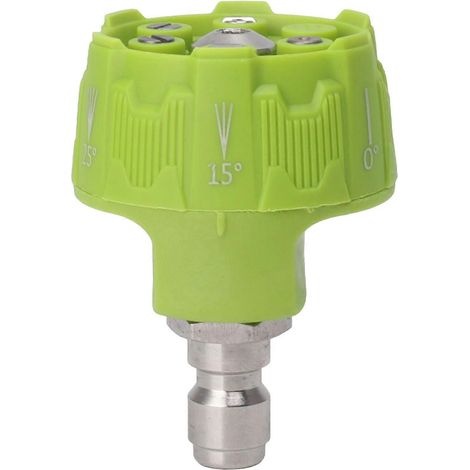 Pressure Washer Spray Nozzle 6 in 1 Multifunctional Adjustable Nozzle 1/4 Plug Interface Connect Tip Green (1/5)