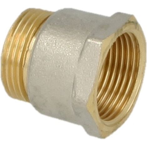 Accouplement laiton extérieur nickelé eurocône 3/4'' FM x 1/2'' FF
