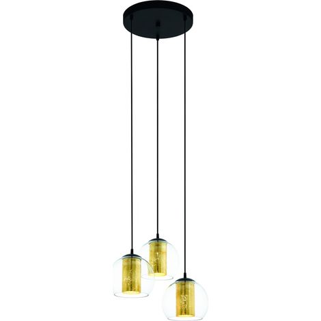 Lampe de table Bolsano noir avec or - 79458