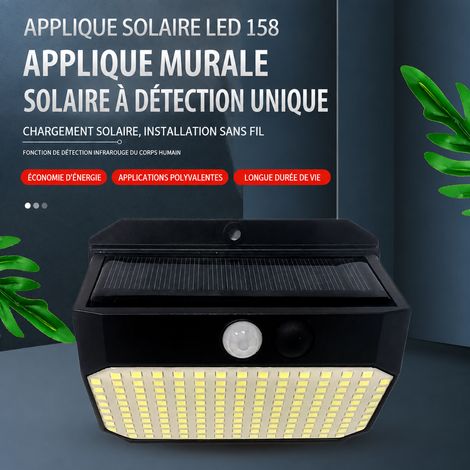 Applique murale solaire extérieure IP65, commande crépusculaire et détection de mouvement, SMD2835, 5 V, 11 × 5,6 × 13,5 cm, 270 g – Livraison gratuite (1/5)