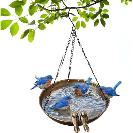 Bird Feeder with Hook, Bird Bath, Hanging Bird Drinker, Hanging Drinker for Wild Birds, Suitable for Gardens, Patios, Courtyards and Other Places (1/5)