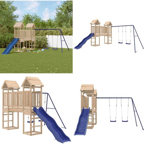 Spielturm Massivholz Kiefer - Holzspielplatz - Spielturm - Kiefernholz - Spielgeräte - Gartenmöbel - Home & Living