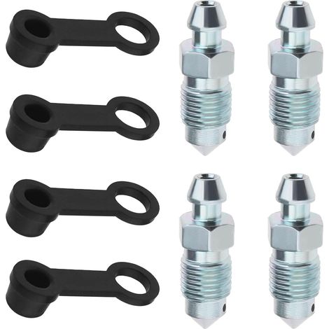 4 Pcs Vis de Purge de Boulon Banjo M10x1mm,Vis Bocal Frein Moto (1/5)