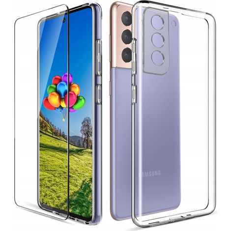 Schlanke Hülle für SAMSUNG GALAXY S22, transparente Hülle, transparente Rückseite, schlank + Glas (1/5)