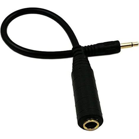 Câble audio mâle de 6,35 mm à 3,5 mm, adaptateur de câble audio mono de 1/8 po de mâle à 6,35 mm 1/4 po de femelle 2 pôles 3,5 mm de mono. (1/5)
