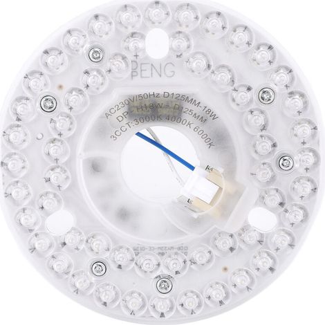 Kit de rénovation pour ventilateur de plafond à LED 4,92 pouces 18 W 3CCT 3000 K 4000 K 6000 K intensité variable rond carte PC de remplacement 230 V (1/5)