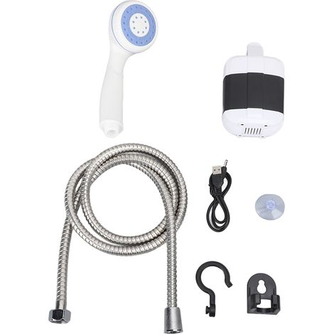 Douche de Camping Rechargeable USB 2400mAh, Puissante et Étanche, pour Extérieur et Maison (1/5)