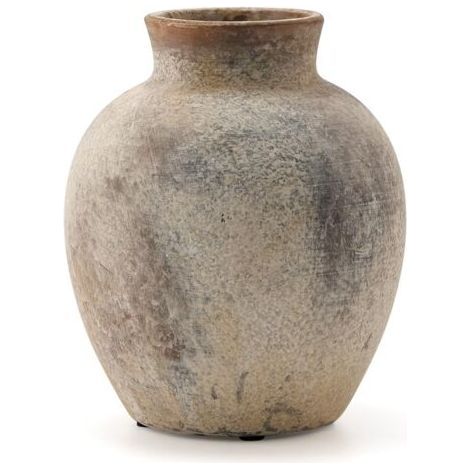 BUNTHAUS Vase vintage monobloc, vase décoratif rond en céramique rustique vintage fabriqué à la main, idéal pour les réunions de famille, le salon et la décoration de bureau. (1/5)