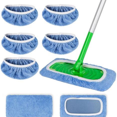 Housse de rechange pour balai plat en microfibre polaire, lavable et réutilisable (1/5)