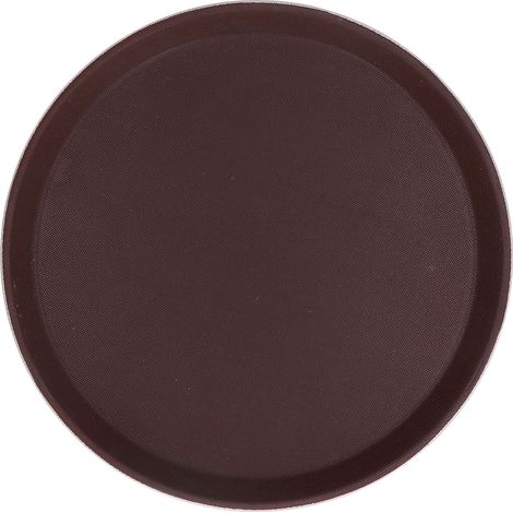 Plateau de service rond 35cm en verre trempé antidérapant, résistant à la chaleur, pour restaurant, bar et usage domestique. (1/5)