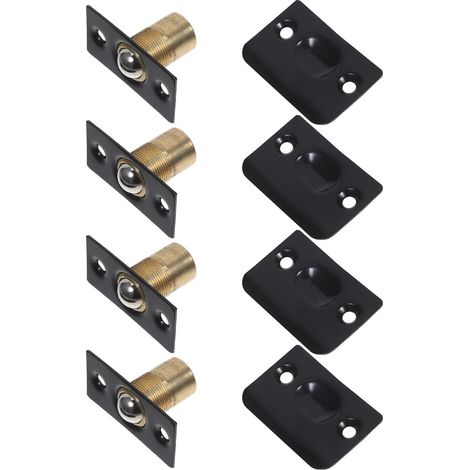 Loquet à bille réglable en acier inoxydable, lot de 4 avec gâche (1/5)