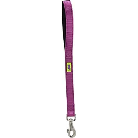 Ferplast DUAL GM COLOURS Guinzaglio corto per cani in nylon, 4 colori. Variante - Misure: 25 mm x L 45 cm - Viola (1/3)