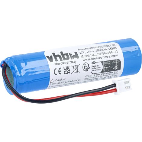 vhbw batteria sostituisce Zafferano 8052536910881, BAT04701906701900 per lampada da tavolo, da comodino (2600mAh, 3,7V, Li-Ion) (1/5)