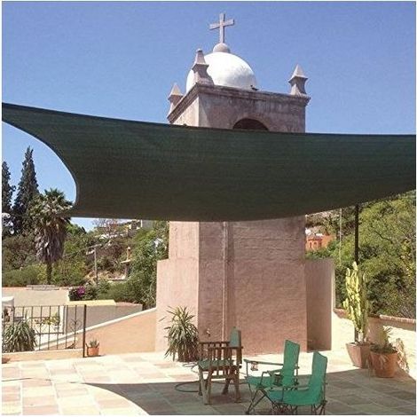 Vela ombreggiante tenda da sole telo QUADRATA O RETTANGOLARE - Modello: TRAMONTI - Verde
