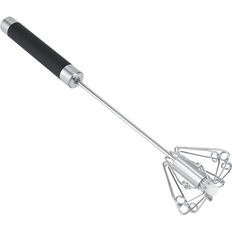 Fouet, Batteur Manuel Semi-Automatique, Batteur à ufs Manuel en Acier Inoxydable, Batteur Rotatif Multifonctionnel pour Fouetter, Battre et Mélanger, Cadeau pour les enfants Mère (1/5)