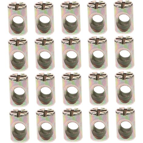 Homoyoyo Lot de 20 écrous cylindriques M6x15 mm pour meubles et (1/5)