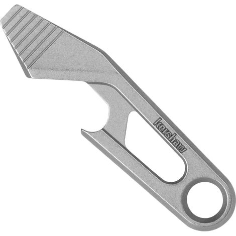 Décapsuleur porte-clés Outil multifonction gris avec décapsuleur, levier et embout de tournevis à tête plate - Convient pour porte-clés, taille d'une clé de maison (1/5)