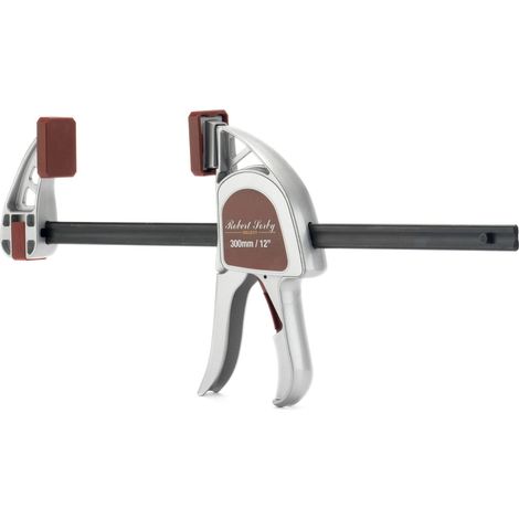 Serre-joint à une main extra robuste 305 mm 12", serrage rapide, fonction écarteur, 300 kg, corps aluminium, profondeur 85 mm (1/5)