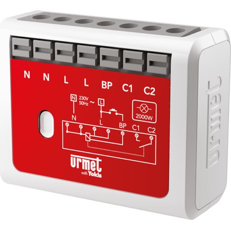 Micromodulo deviatori temporizzato incasso Zigbee da incasso 1300W - URMET YOKIS - MTR1300E-UP (1/2)