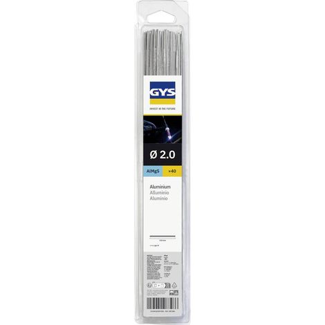 GYS – Bacchette in alluminio Ø2.0 AlMg5 – Confezione da 40 – Consumabili Saldatura TIG