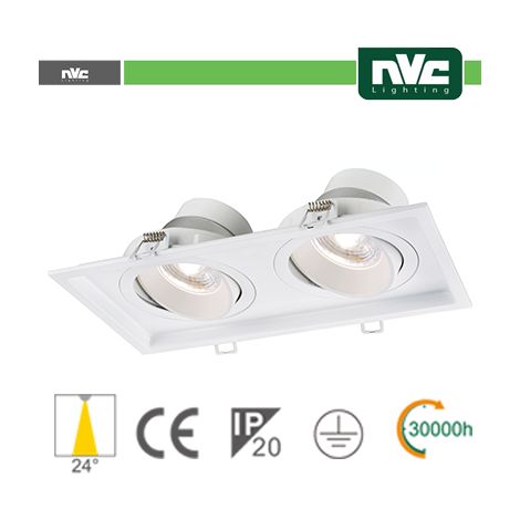 Incasso Multi lampada - 18w (2x9w) 3000k 1440lm 24°