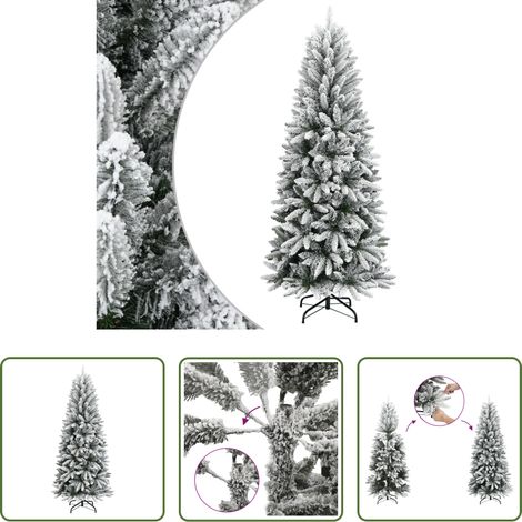 Künstlicher Baum -  Künstlicher Weihnachtsbaum Beschneit 150 cm PVC&PE