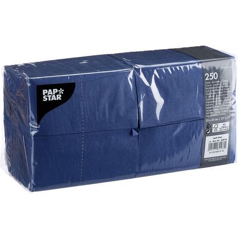 PAPSTAR Tovagliolo, Carta, Blu, Mittel (1/2)