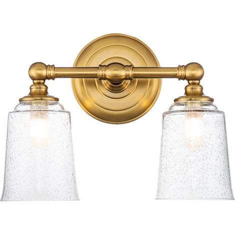 Elstead Feiss Hugeunot Lampada da parete in ottone brunito, IP44 (1/5)