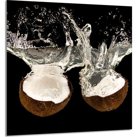 Panneau de verre pour la cuisine 60x65 Noix de coco (1/5)