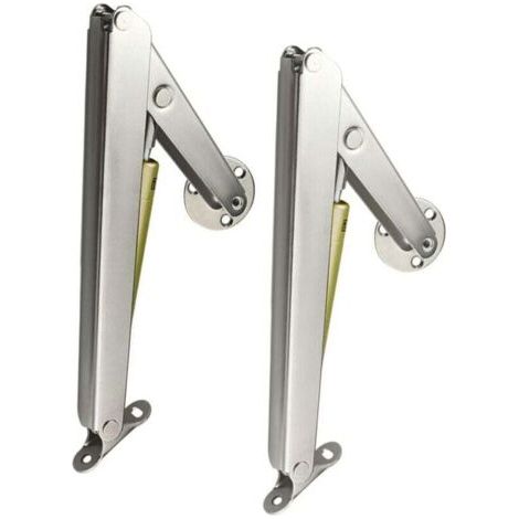 Lot de 2 Charnières de Support de Couvercle à Fermeture Douce, Vérins à Gaz Robustes avec Ressort à Gaz Sécuritaire, Tige Hydraulique avec Amortisseur Tampon pour Boîte (150N)