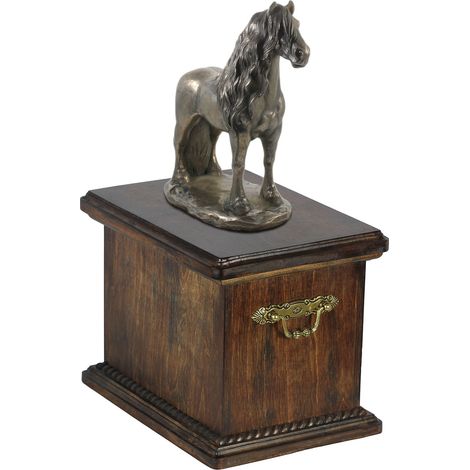 Cheval frison I - Urne pour cendres de cheval, urne avec statuette, urne élégante avec cheval par Art-Dog (1/5)