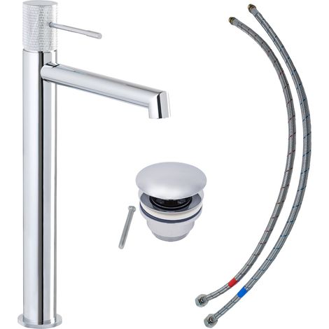 SCHÖNER WOHNEN-Kollektion Waschtischarmatur KADIA L, Wasserhahn geeignet für Aufsatzwaschbecken in Ihrem Bad, Chrom (1/3)