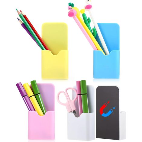 Lot de 4 porte-stylos magnétiques en plastique (voir la description détaillée du produit)
