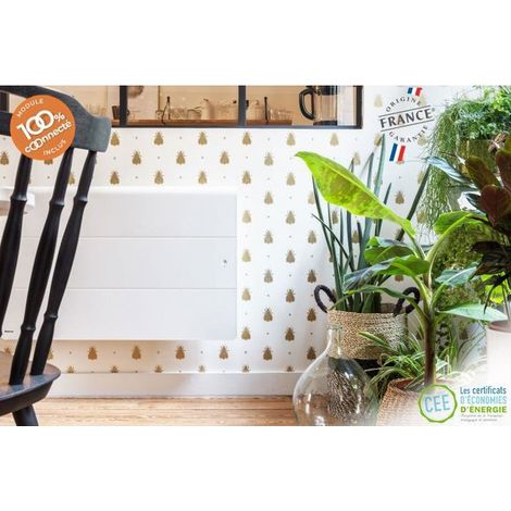 Radiateur Fonte NOIROT AXOO 1250W horizontal blanc connecté NEN3074SEEC