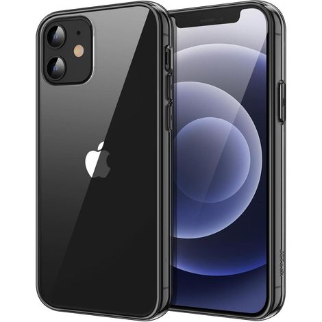 Handyhülle iPhone 12 12 Pro Transparent Anti Kratzt Schwarz (1/5)