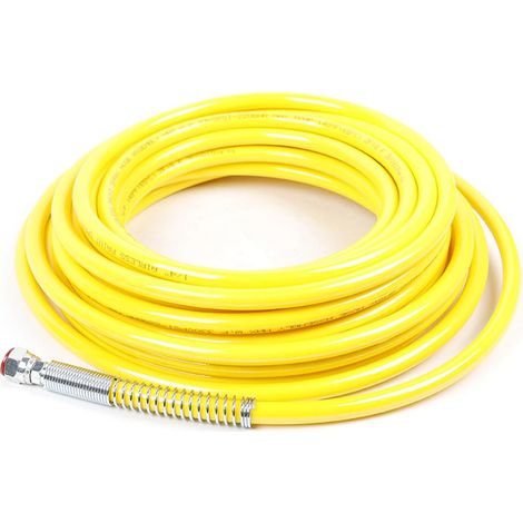 15 1/4 Zoll Airless Farbsprühschlauch, 3300PSI Ersatzteilschlauch Hochdruckschlauch Faser Schlauch Schläuche für Farbspritzgerätfür Hochdruckreiniger (Gelb)
