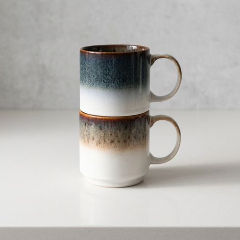 Artisan Reactive Glaze Stacking Mug Set (1/2)
