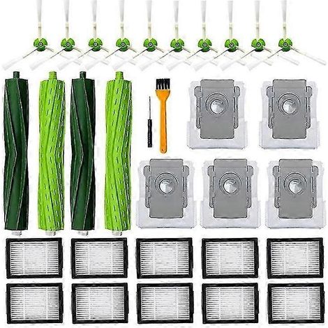 Pour iRobot Roomba i3, i3+, i4, i6, i6+, i7, i7+, i8, i8+, E5, E6, E7, Robot aspirateur brosse latérale principale filtre Hepa (1/5)