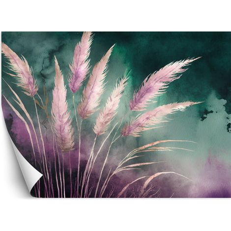 Fototapete Pampasgras Natur Botanik Abstrakt 200x140 cm