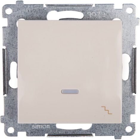 Interruptor de escalera Simon 54 con iluminaci贸n, conectores r谩pidos, color crema DW6L.01/41