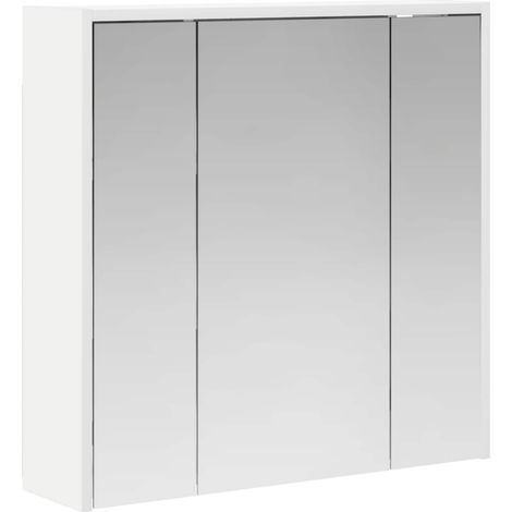 Maison Exclusive - Badezimmerspiegelschrank Weiß 63,5 x 16 x 62,5