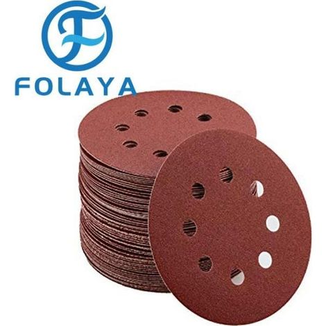 FOLAYA Disque de Ponçage 80pcs Disques Abrasifs 40/80/120/240/320/400/600/800 Grain Taille de 125mm Idéal pour (1/3)