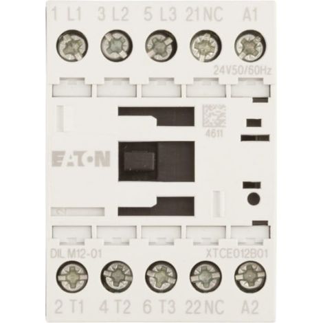 Leistungsschütz 12A 3P 24V AC 0Z 1R DILM12-01(24V50/60HZ) 276869