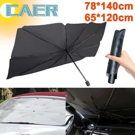 Pare-soleil Pliable de Voiture, Anti-UV Accessoires de Protection Solaire Parasol Parapluie pour Camion de Voiture SUV - 145x79CM (1/4)