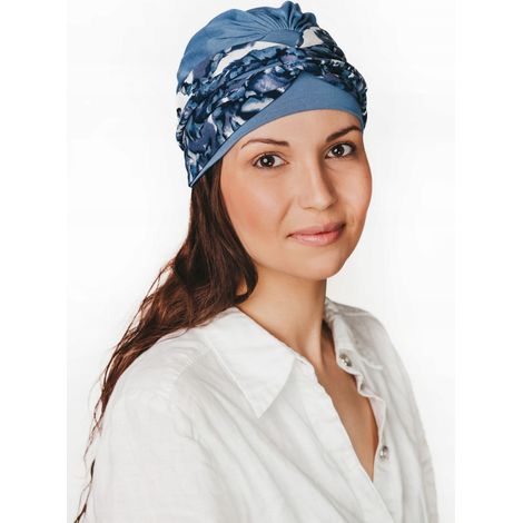 Turbante de primavera para mujer Lena 116-444, pañuelo suave, también para después de la quimioterapia. (1/5)