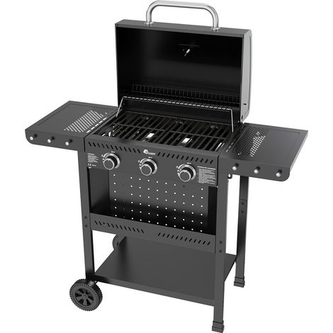 BARBECUE A GAS CARRELLATO mod. 3 fuochi - kW 2.5 x 3 - cm 114,2 x 102 x 55 - KASART