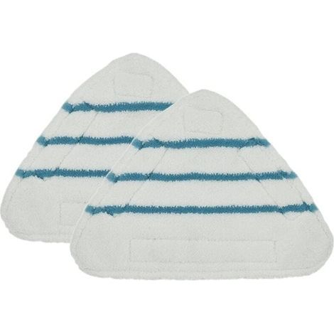 2 almohadillas de repuesto para cabezal de mopa de vapor triangular lavable de microfibra (1/4)