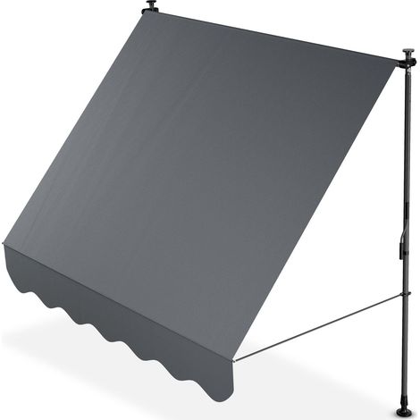 Tenda da sole a clip Kapstadt   200x120 cm  Grigio  Protezione solare di alta qualità senza trapano - idrorepellente e resistente ai raggi UV (1/3)