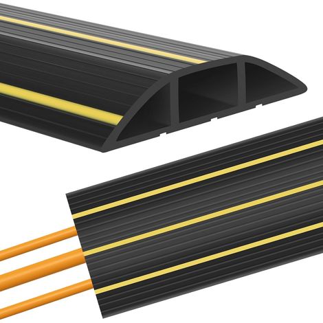 Gaine de protection de câble de sol en caoutchouc pour l'extérieur - 1,5 m - 3 canaux (1/5)
